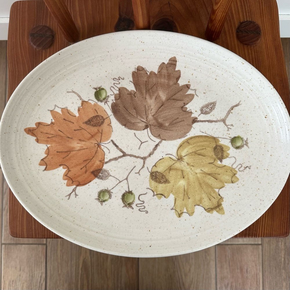 Poppytrail By Metlox Woodland Oval Platter Plate Vintage Retro
